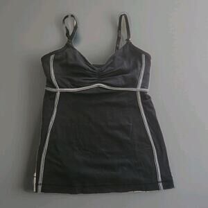 Lululemon No Limit Black‎ Tank Top/Sport Bra Size 6